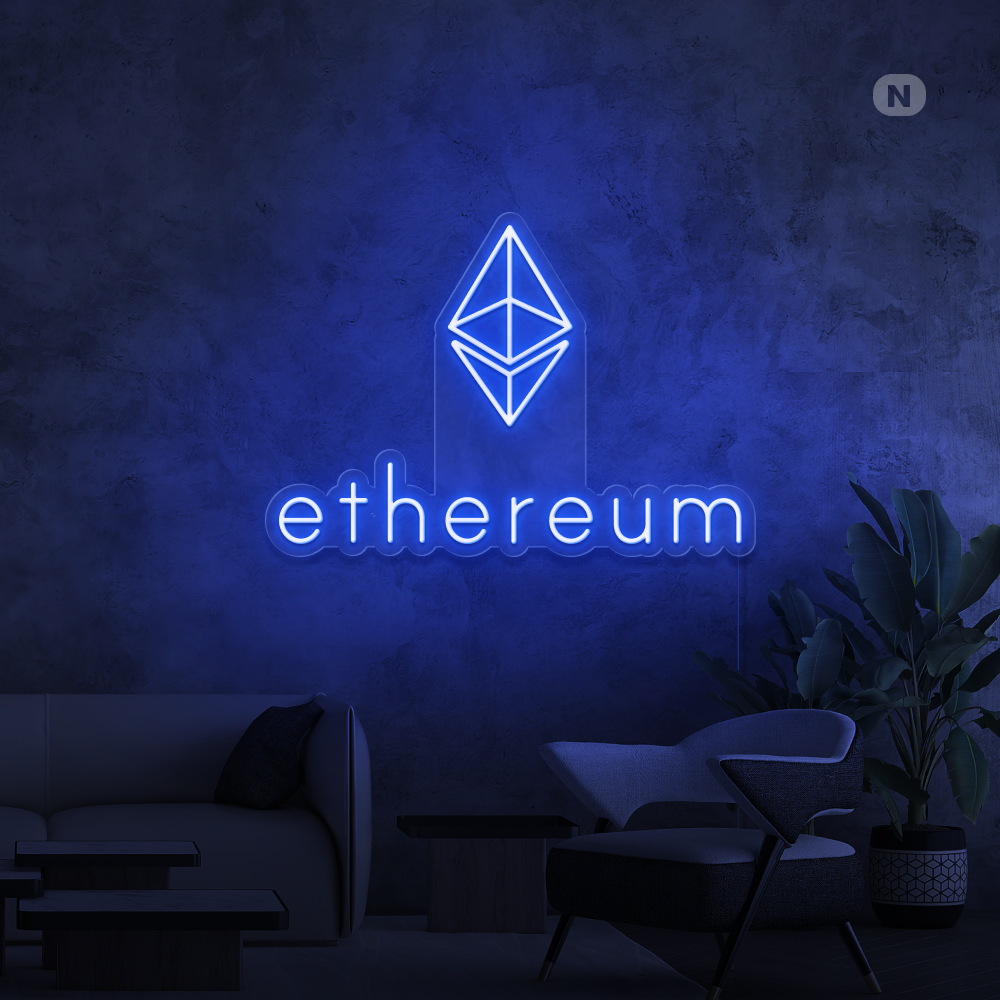 Enseigne néon Ethereum