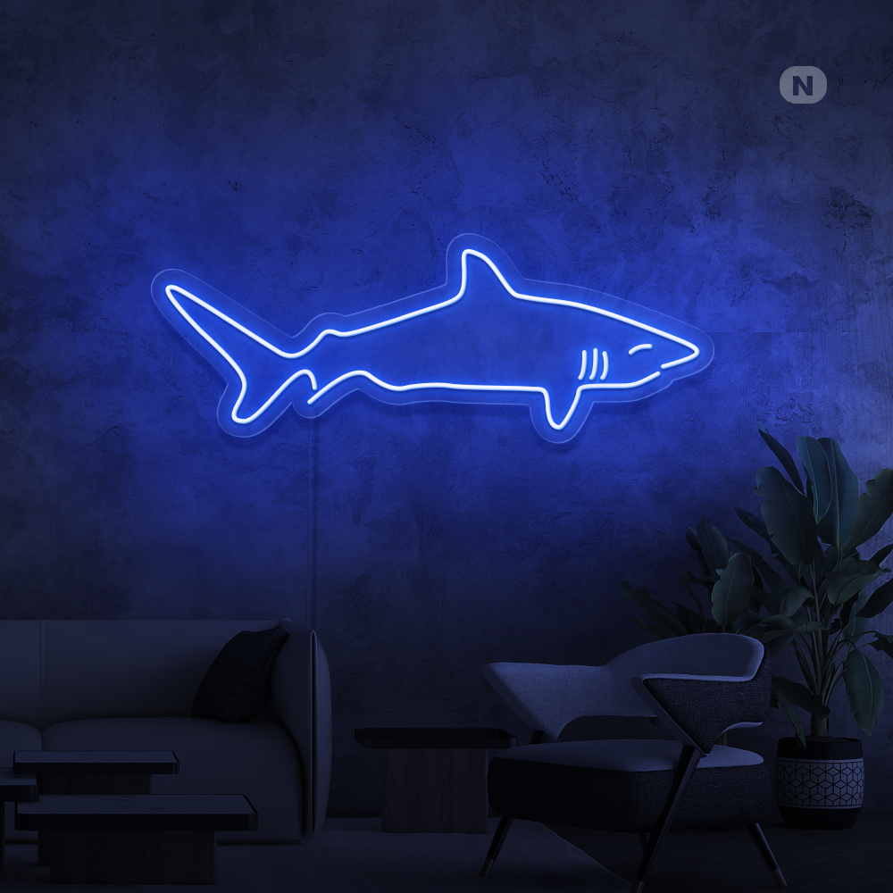 Enseigne néon Requin