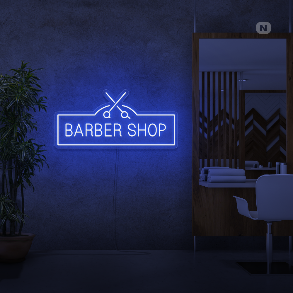 Enseigne néon Barber Shop