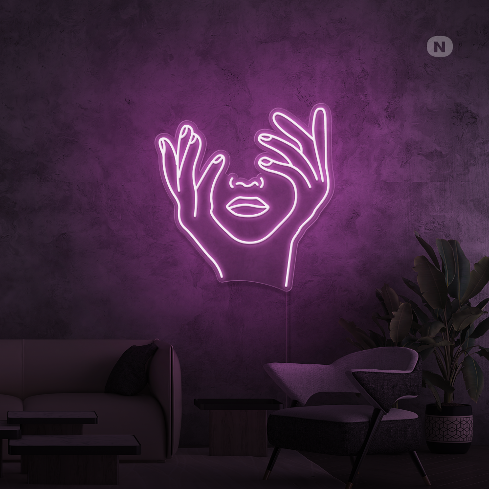 Enseigne néon Visage artistique