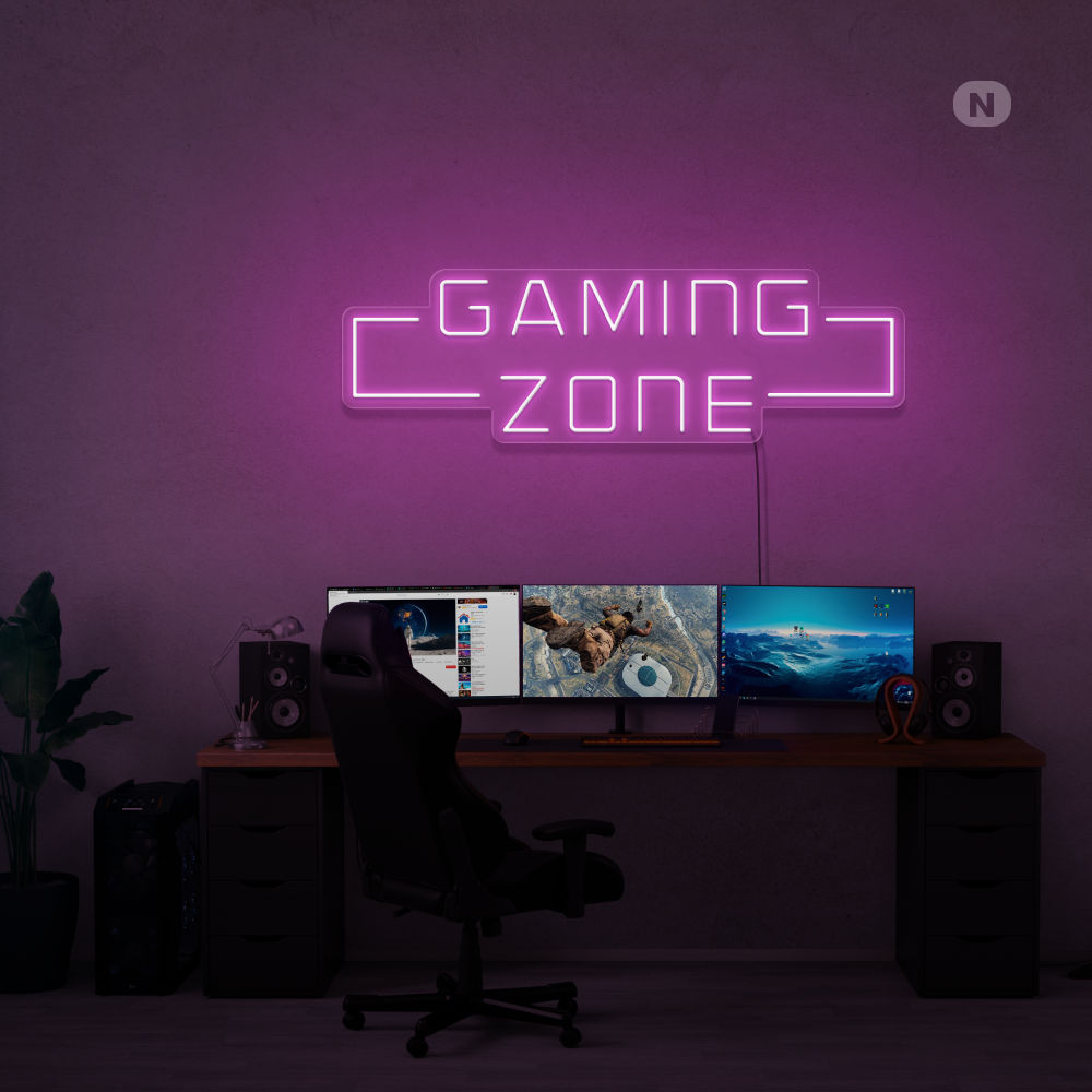 Enseigne néon Gaming Zone