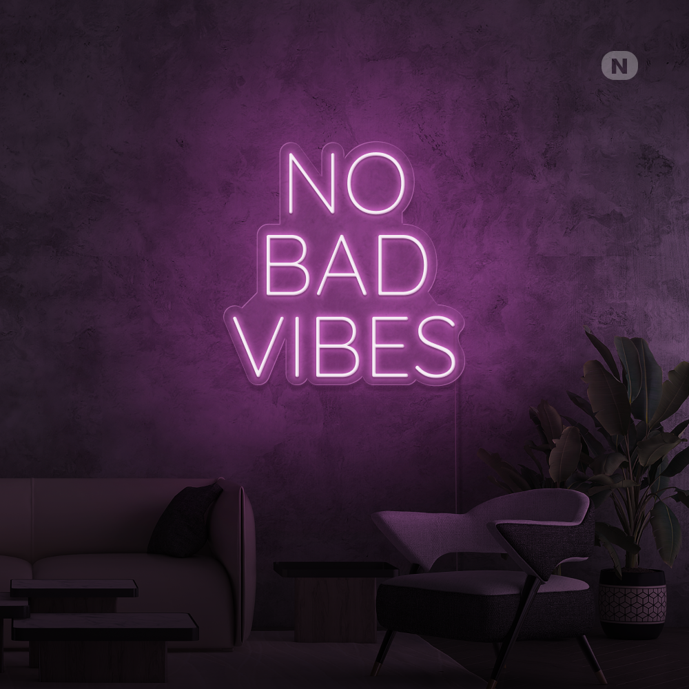 Enseigne néon No Bad Vibes