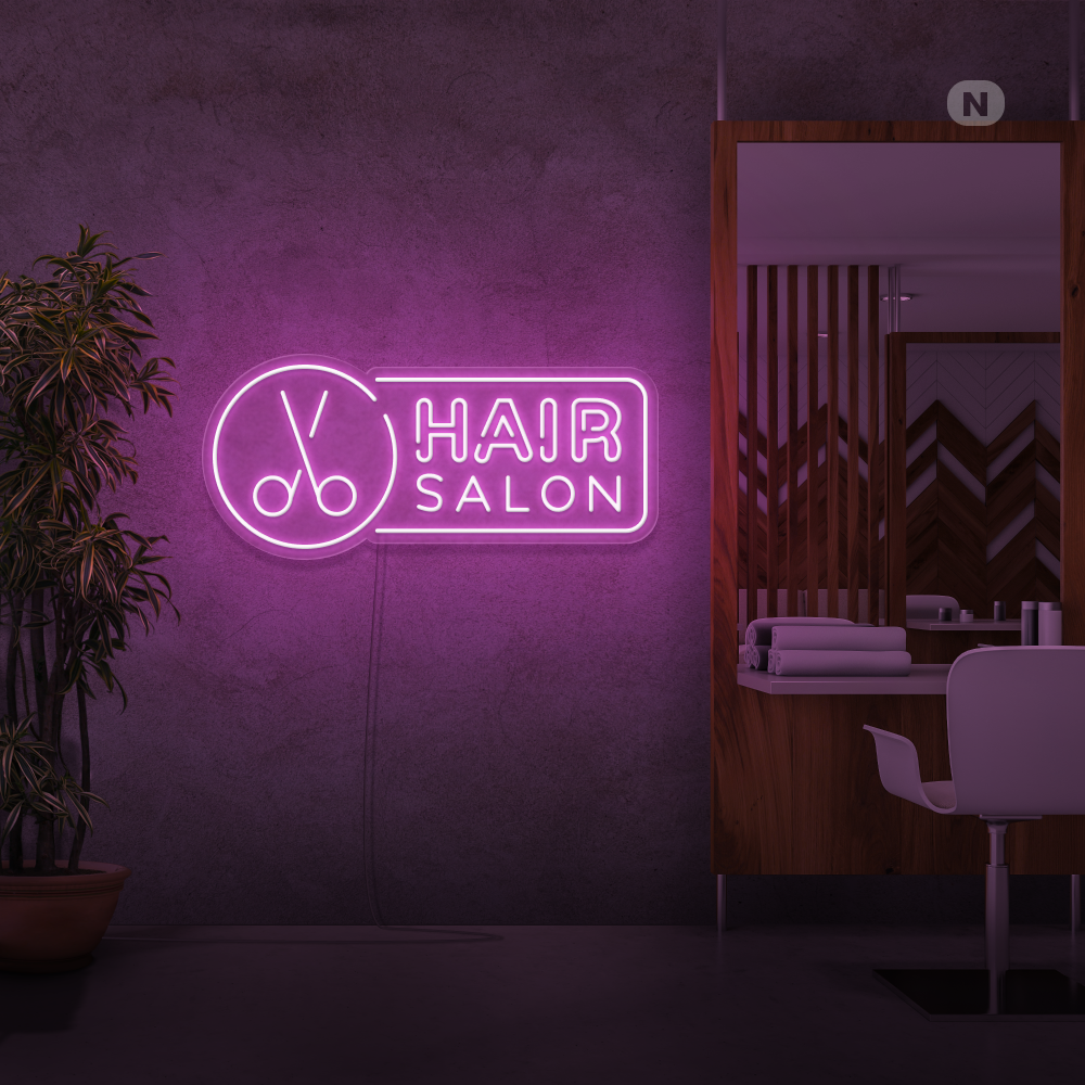 Enseigne néon Hair Salon