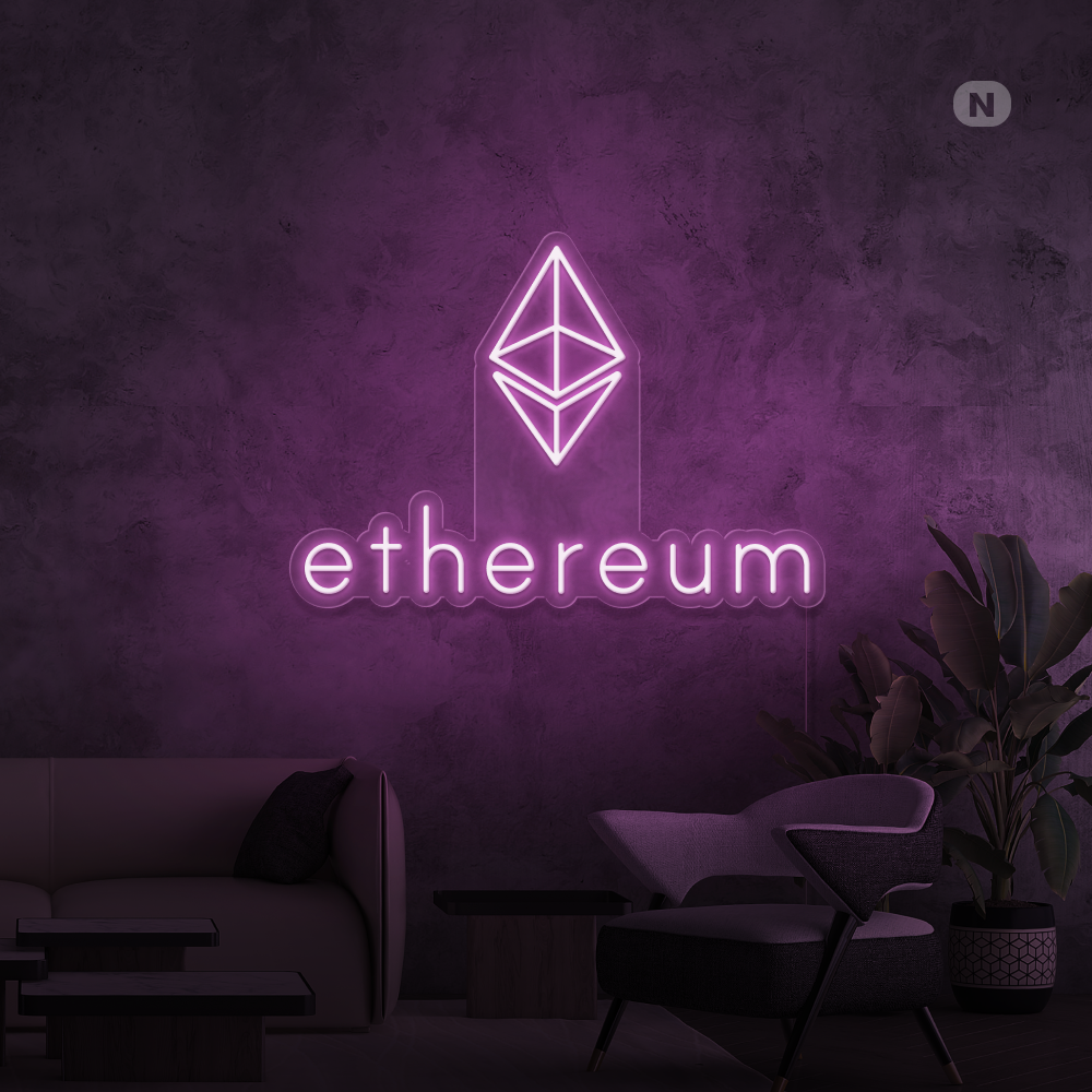 Enseigne néon Ethereum