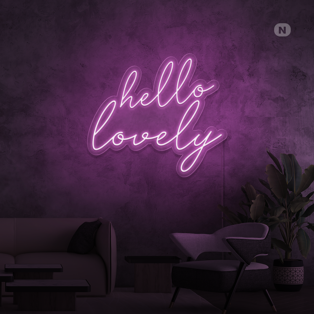 Enseigne néon Hello Lovely