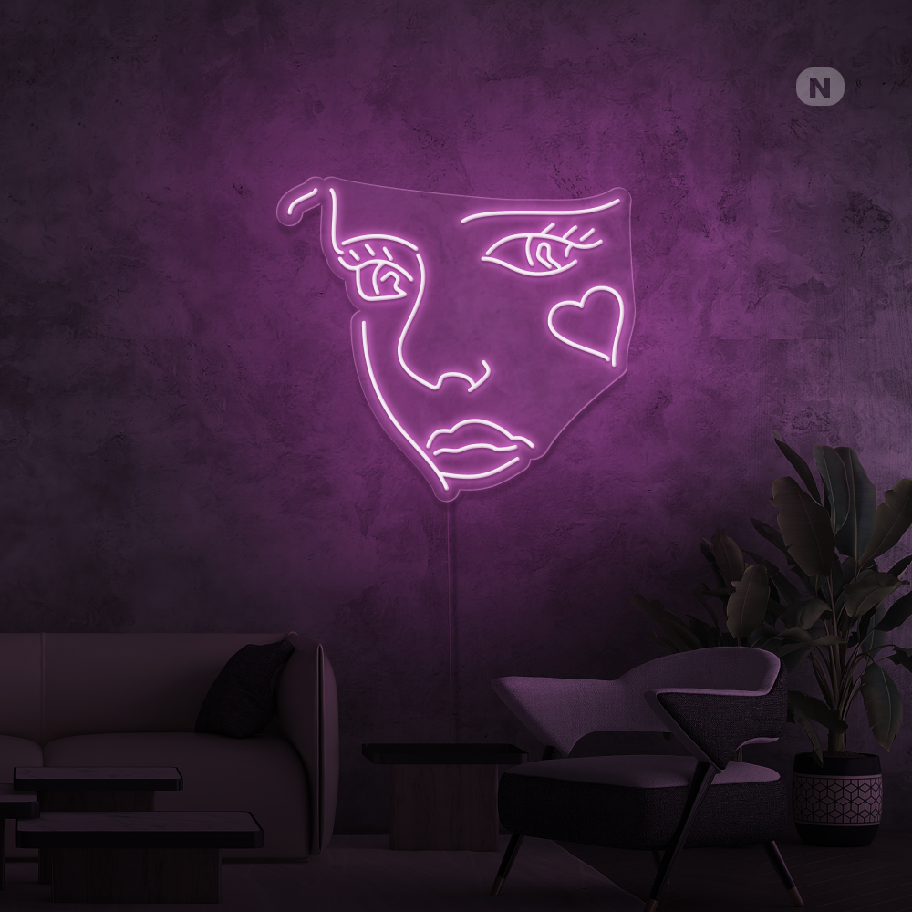 Enseigne néon Visage du Joker