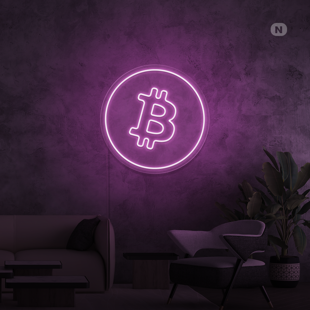 Enseigne néon Bitcoin