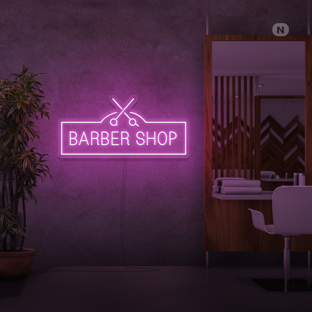 Enseigne néon Barber Shop