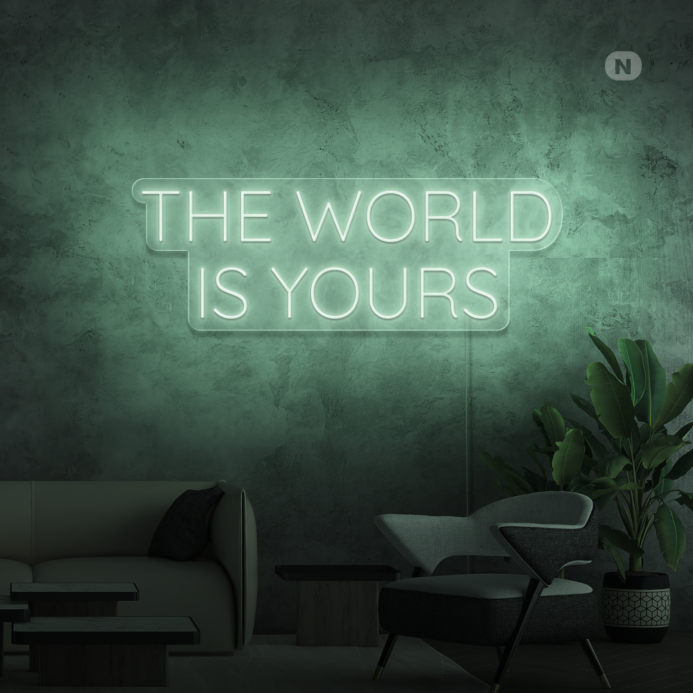 Enseigne néon The World Is Yours