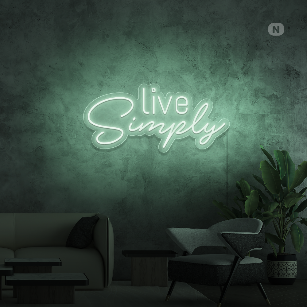 Enseigne néon Live Simply