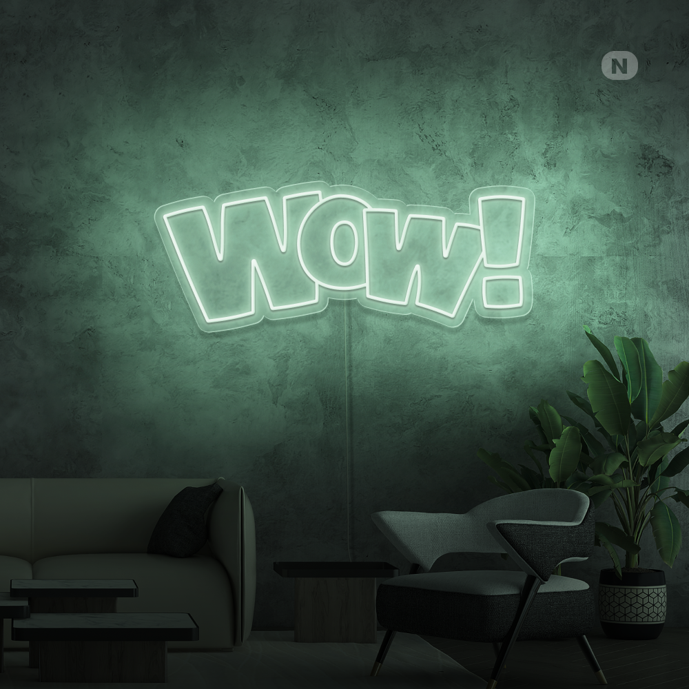 Enseigne néon Wow!