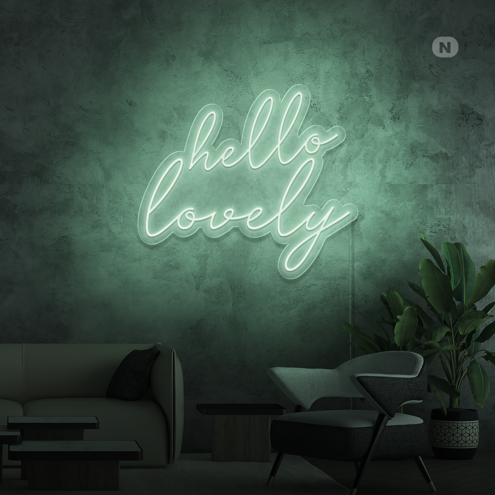 Enseigne néon Hello Lovely