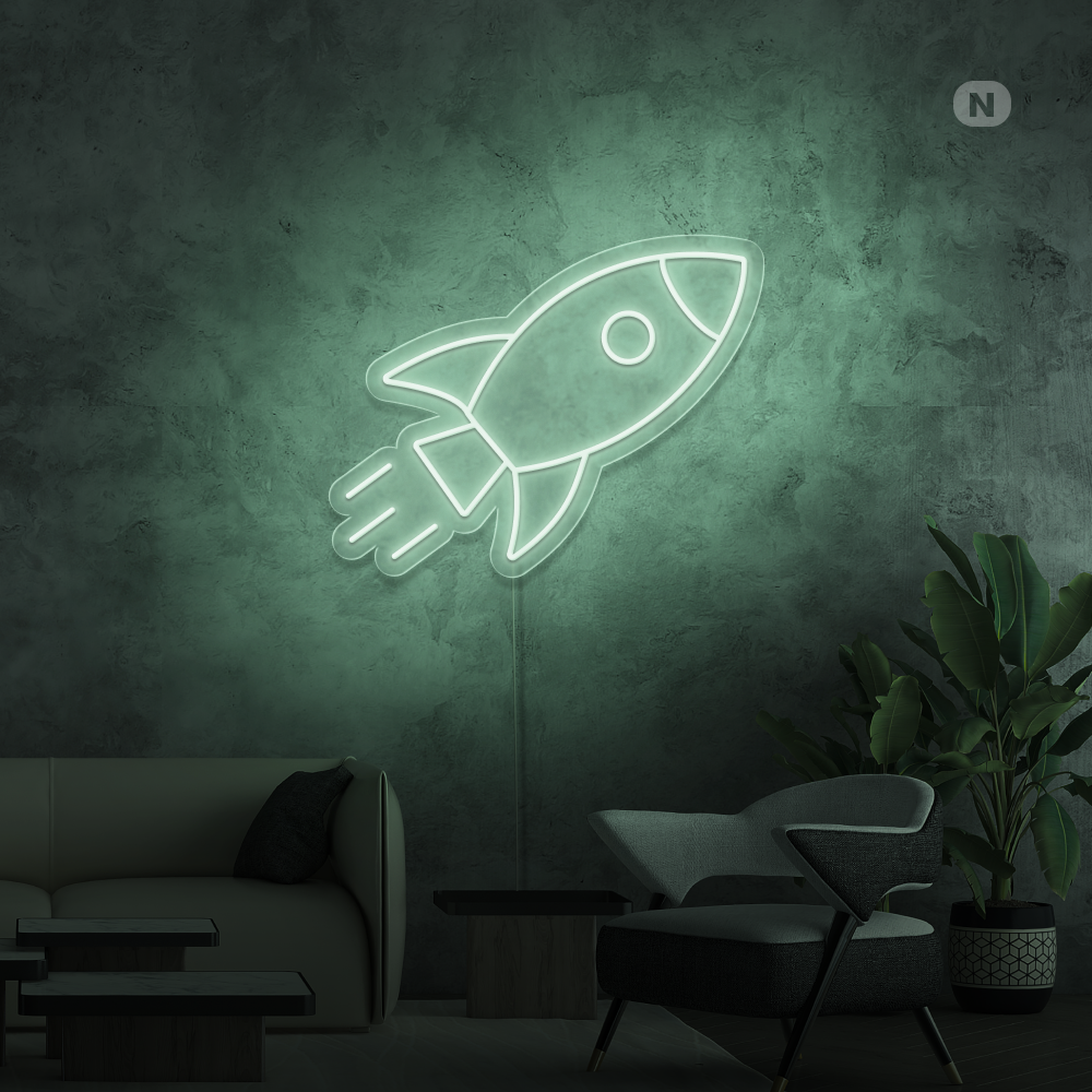 Enseigne néon Fusée