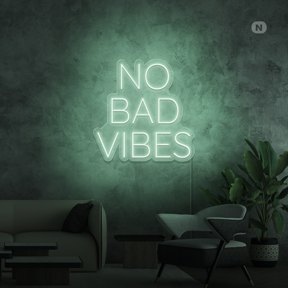 Enseigne néon No Bad Vibes