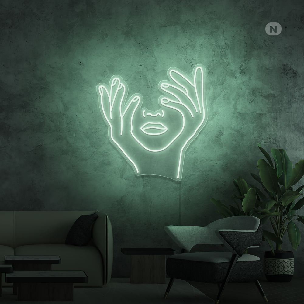 Enseigne néon Visage artistique