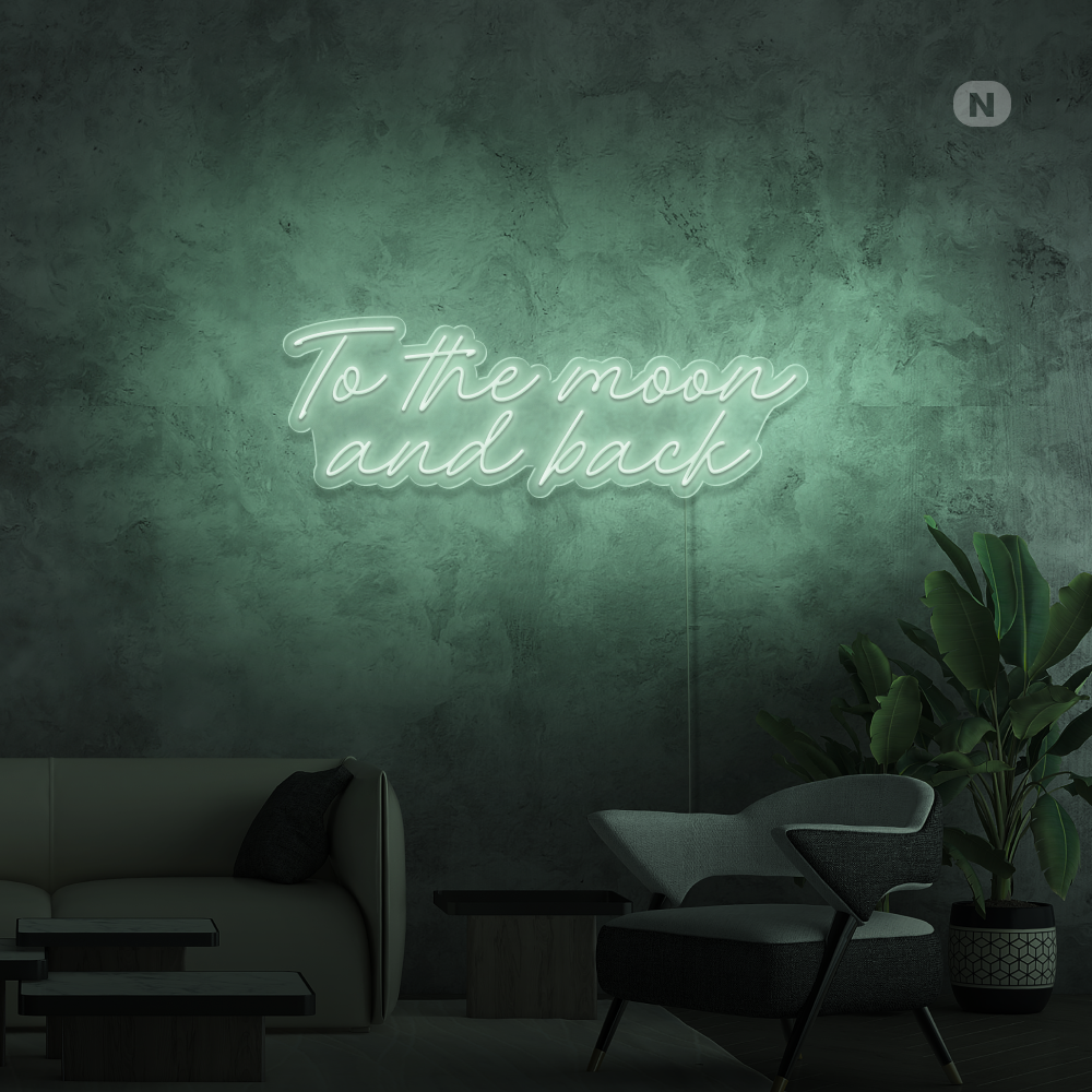 Enseigne néon To The Moon and Back