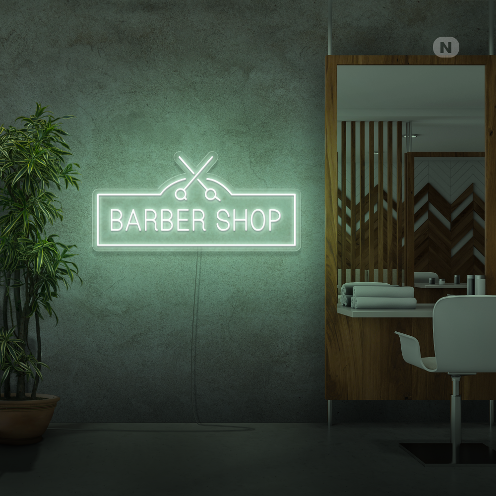 Enseigne néon Barber Shop