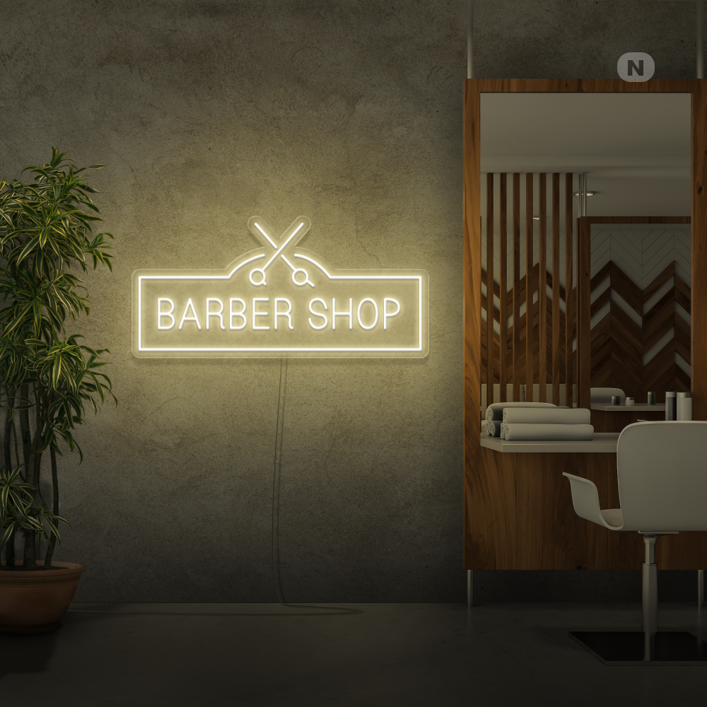 Enseigne néon Barber Shop