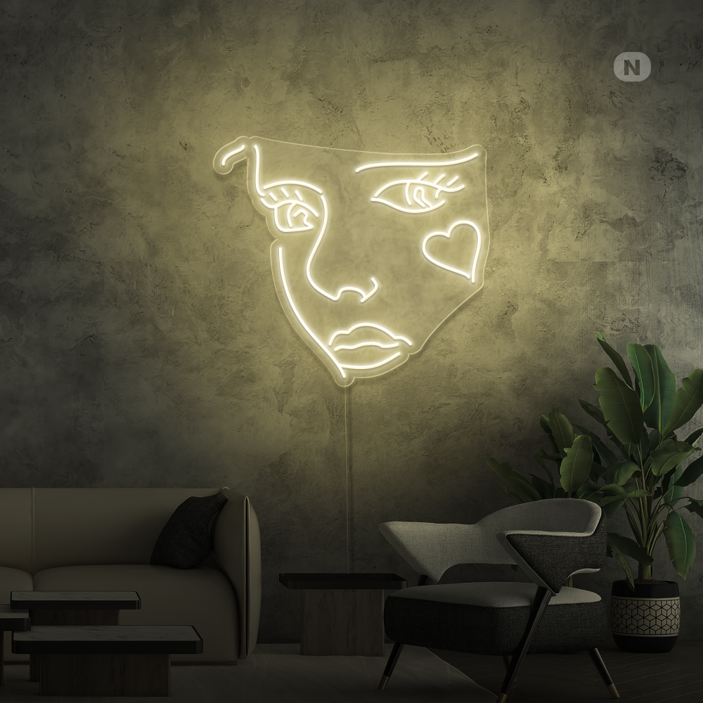 Enseigne néon Visage du Joker