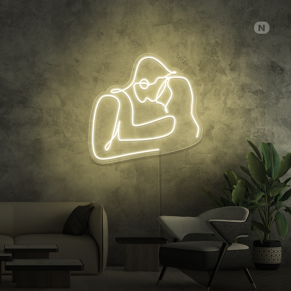 Enseigne néon Couple d'amoureux