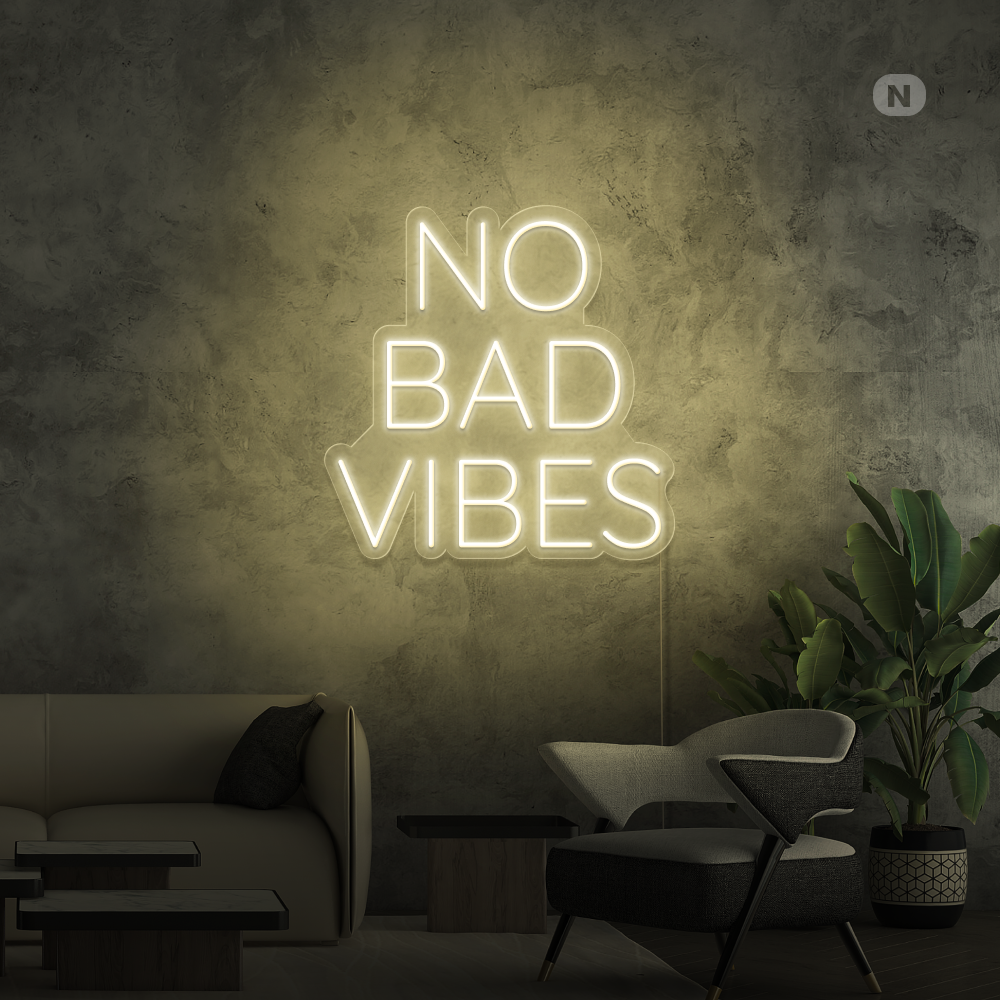 Enseigne néon No Bad Vibes