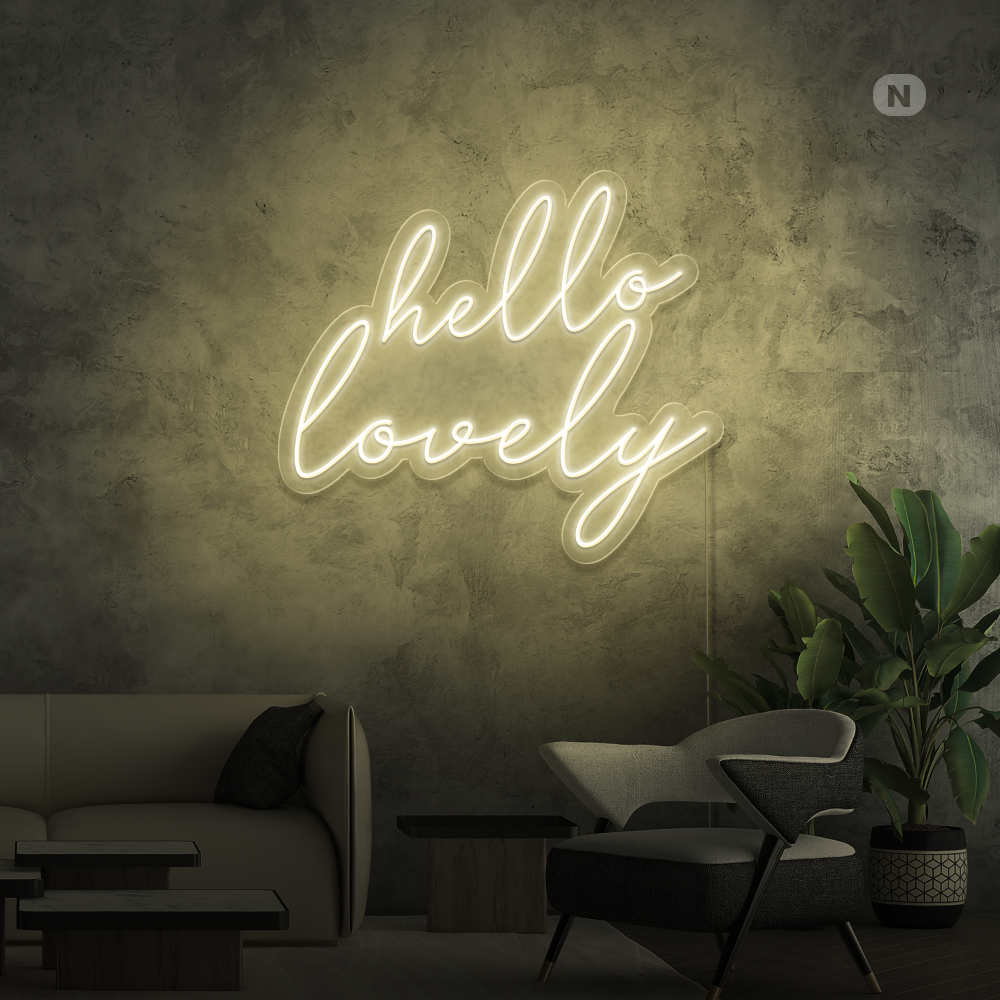 Enseigne néon Hello Lovely