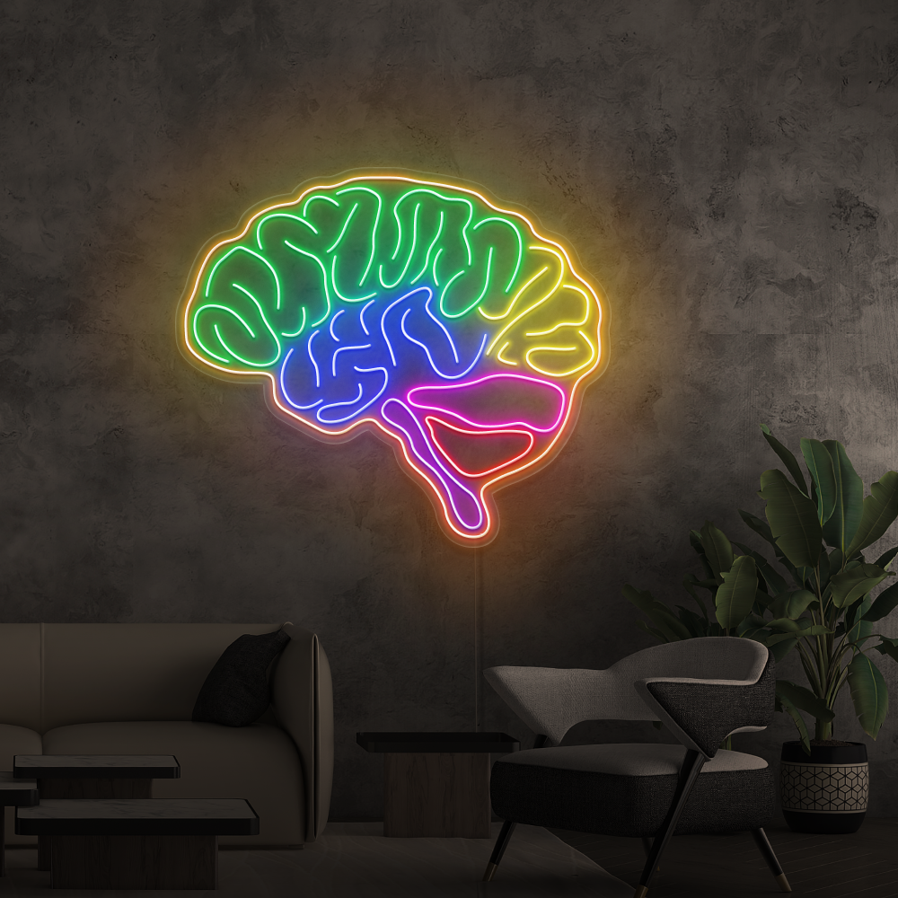 Enseigne néon Cerveau