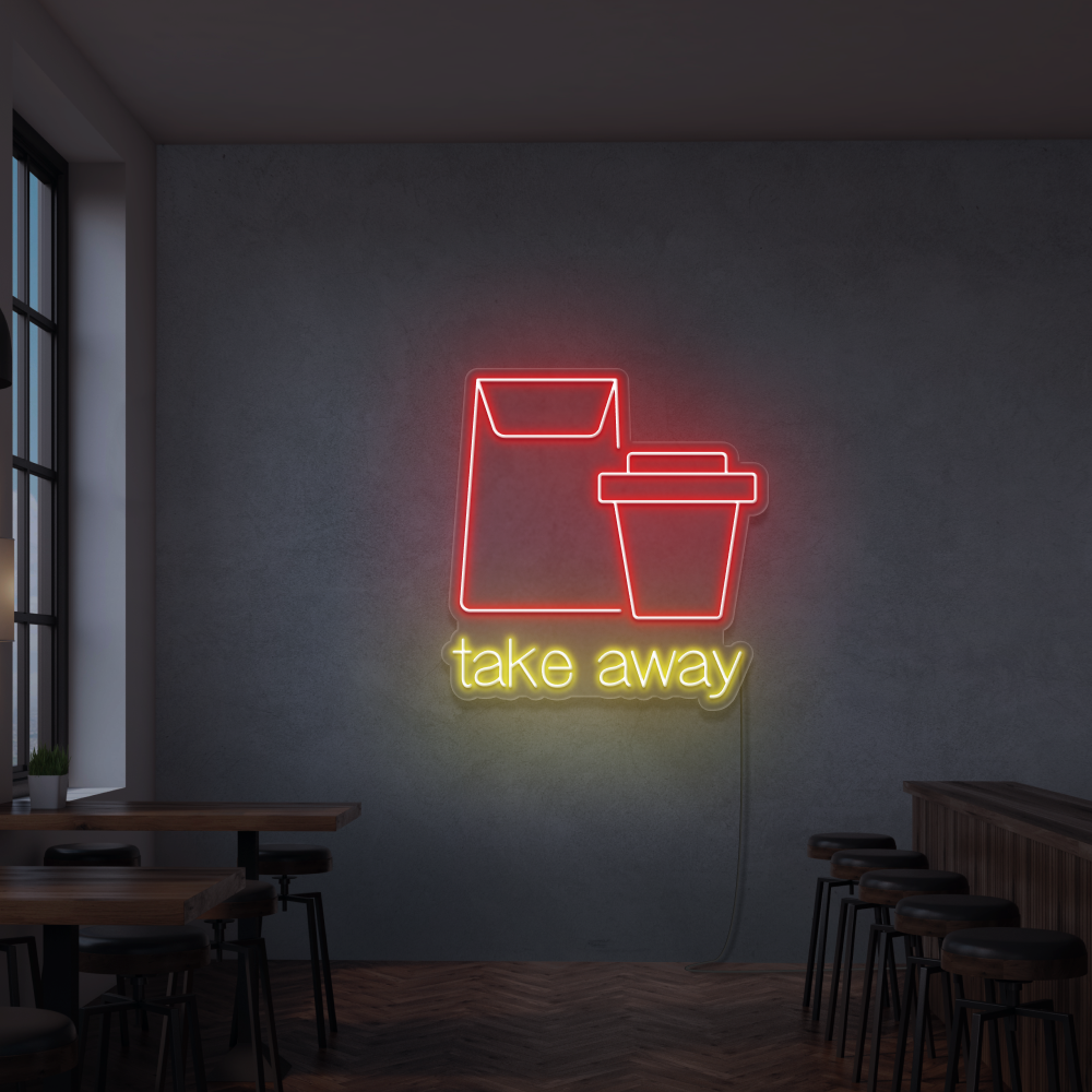 Enseigne néon Take Away