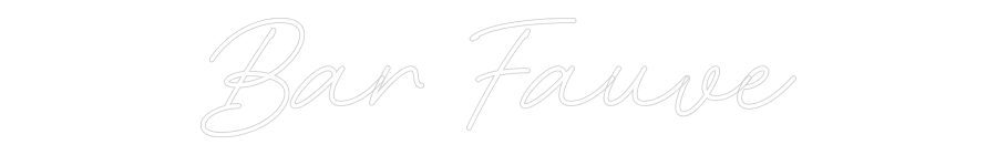 Néon personnalisé: Bar Fauve