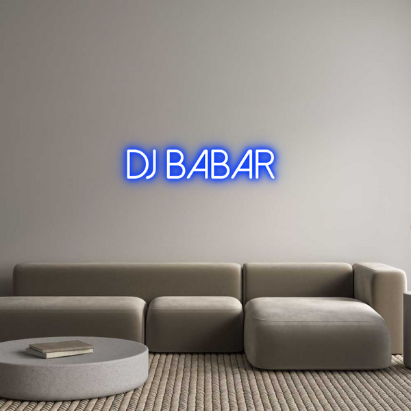 Néon personnalisé: dj babar