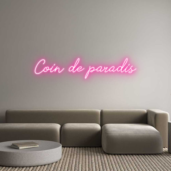 Néon personnalisé: Coin de paradis