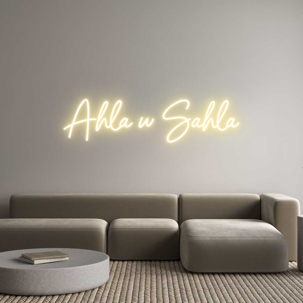 Néon personnalisé: Ahla w Sahla