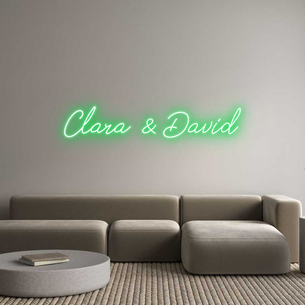 Néon personnalisé: Clara & David