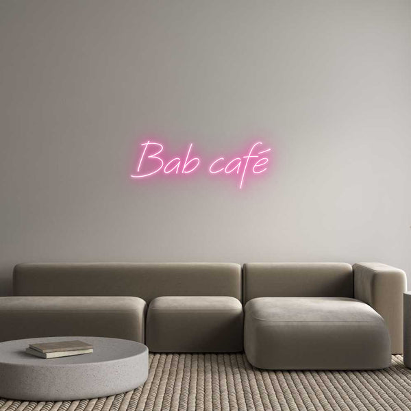 Néon personnalisé: Bab café