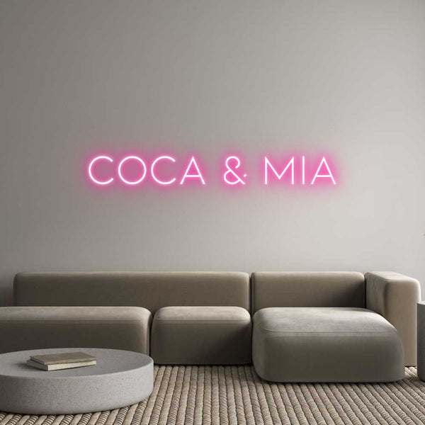 Néon personnalisé: Coca & Mia