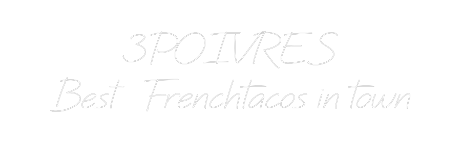 Néon personnalisé: 3POIVRES
Bes...