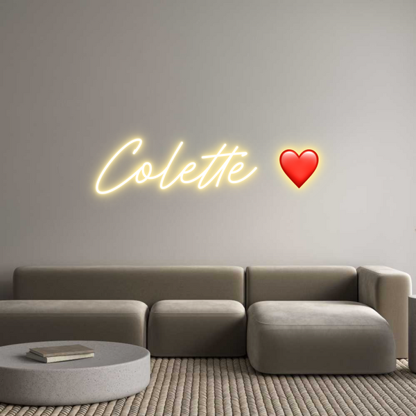 Néon personnalisé: Colette ❤️