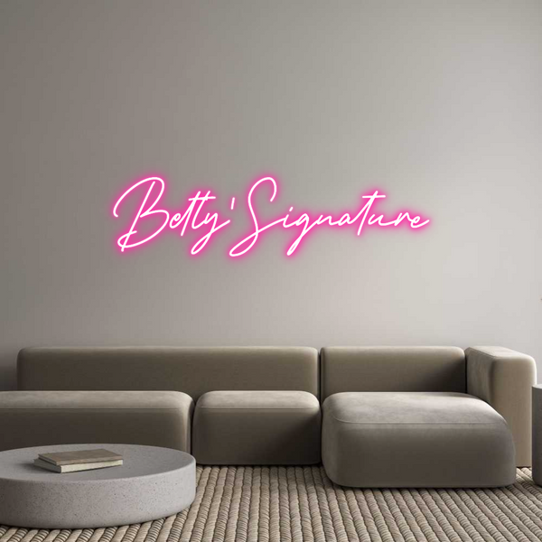 Néon personnalisé: Betty' Signat...