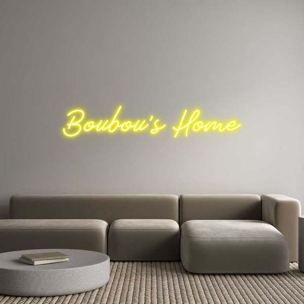 Néon personnalisé: Boubou’s Home