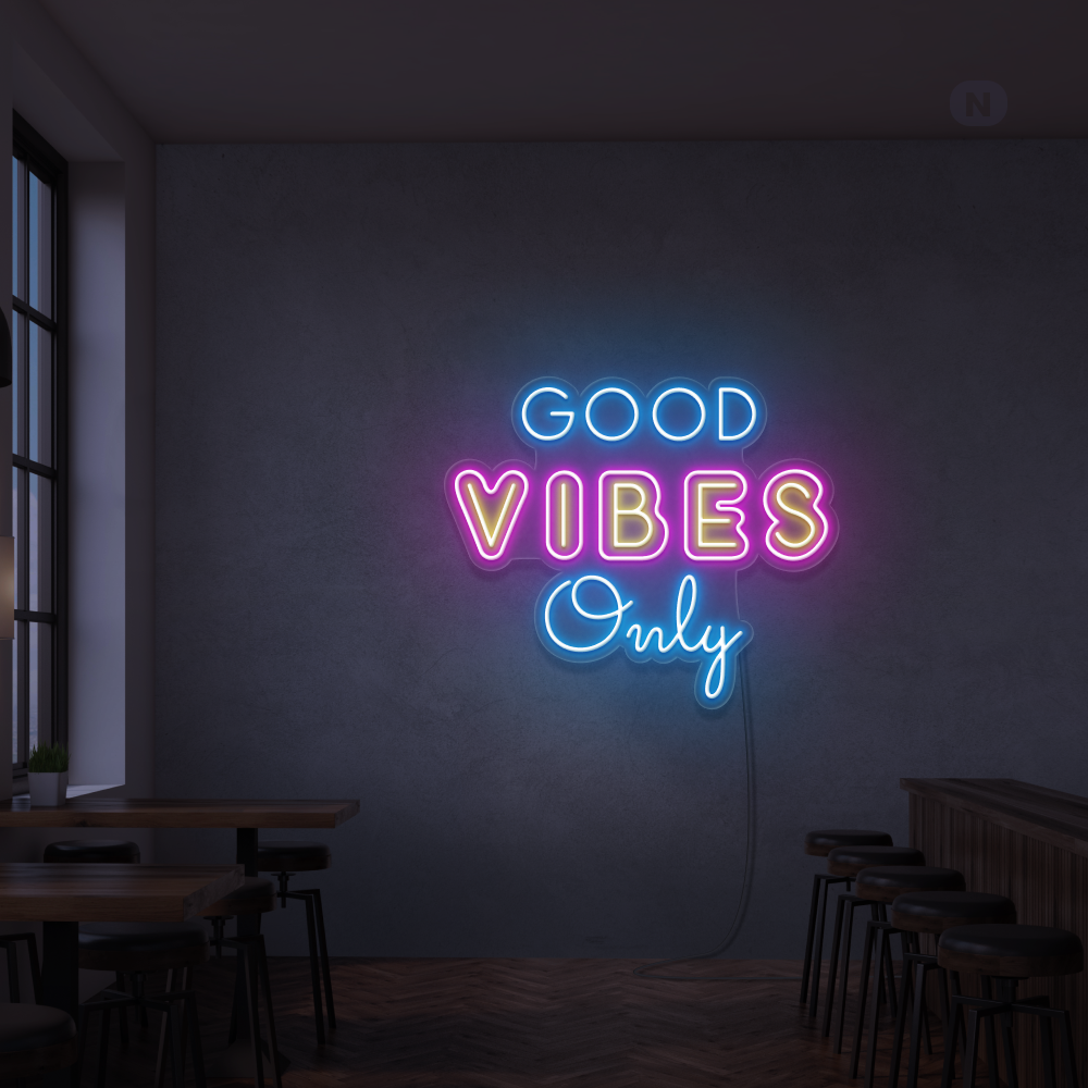 Enseigne Néon Good Vibes only