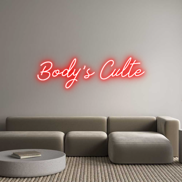 Néon personnalisé: Body's Culte