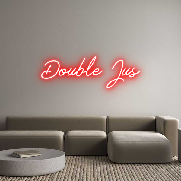 Néon personnalisé: Double Jus