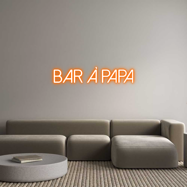 Néon personnalisé: Bar à papa