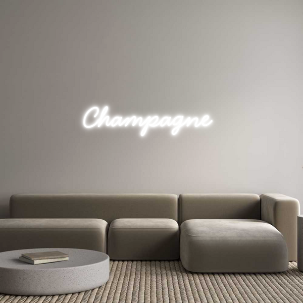 Néon personnalisé: Champagne