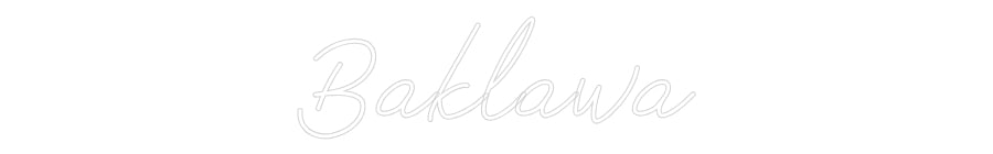 Néon personnalisé: Baklawa