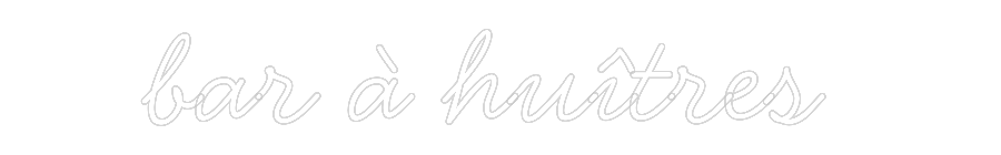 Néon personnalisé: bar à huîtres