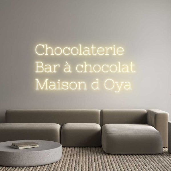 Néon personnalisé: Chocolaterie ...