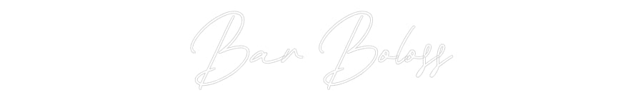 Néon personnalisé: Bar Boloss