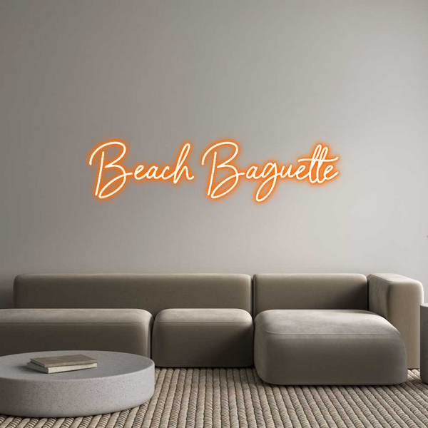 Néon personnalisé: Beach Baguette