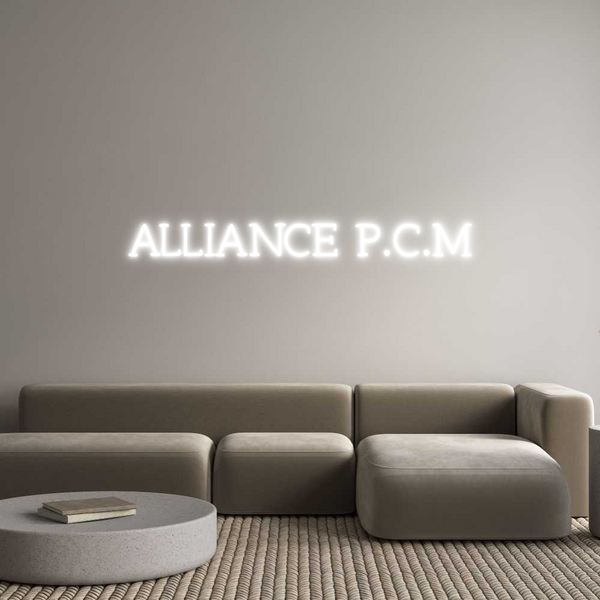 Néon personnalisé: ALLIANCE P.C.M